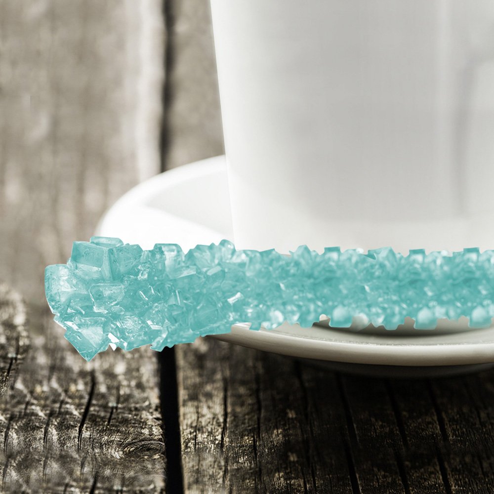 Espeez Extra Large Rock Candy Sticks - 24 Light Blue, 22 g Each, Individually Wrapped