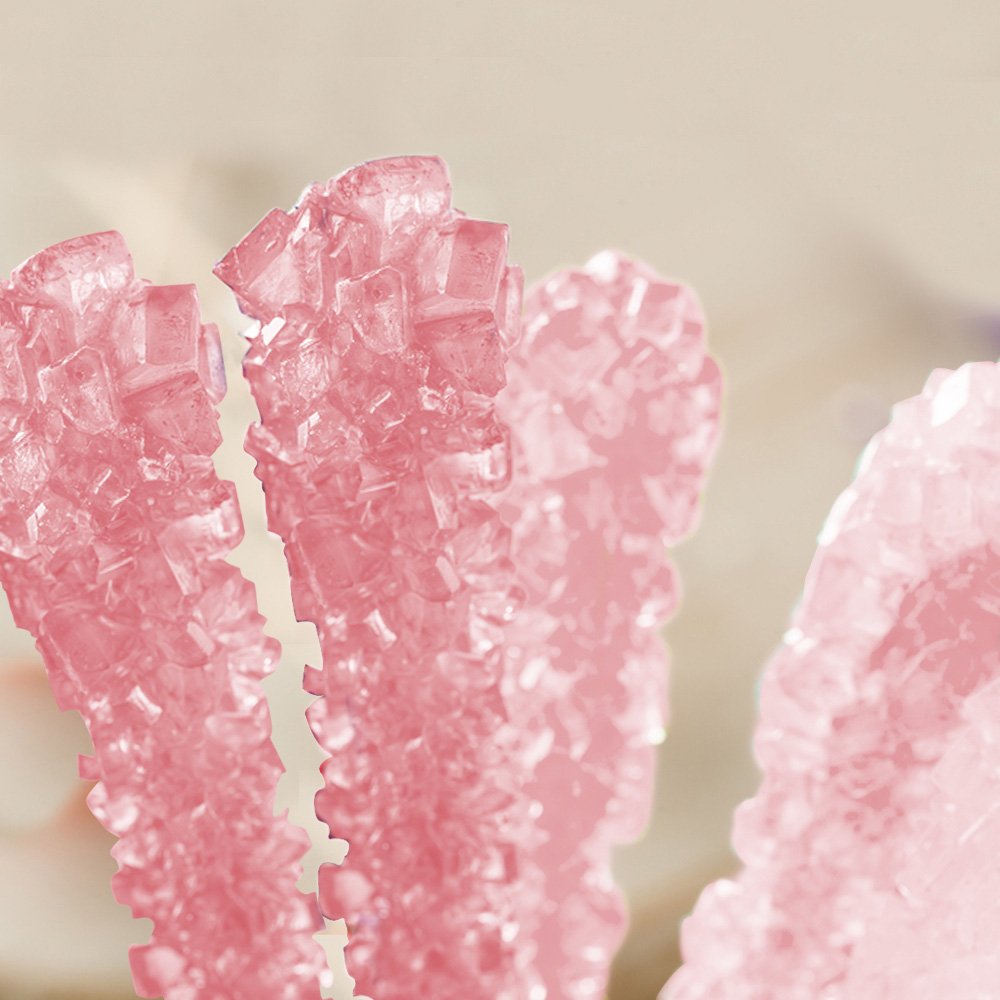 Espeez Extra Large Pink Cherry Rock Candy Sticks – 24g Each, Individually Wrapped