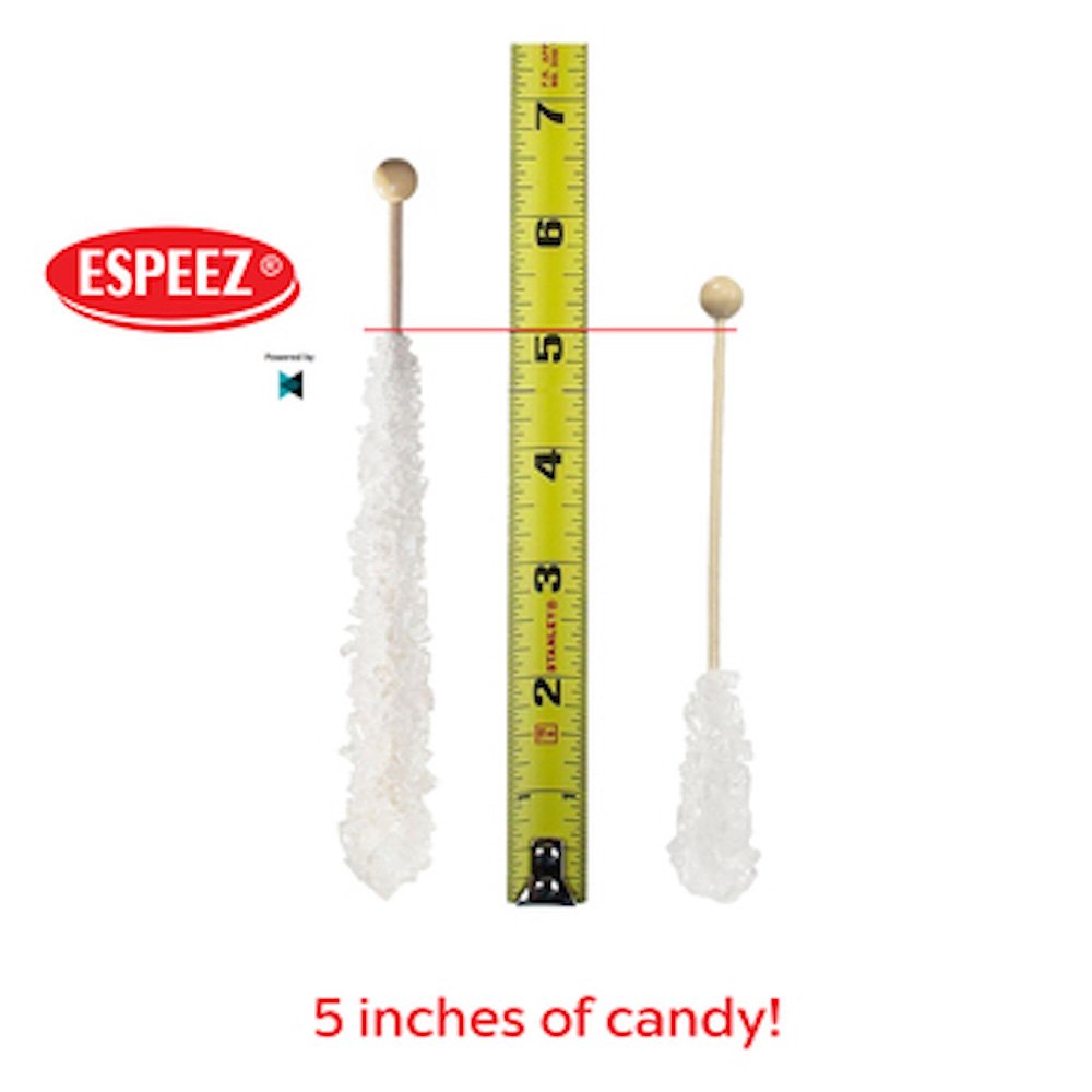 Espeez Extra Large Pink Cherry Rock Candy Sticks – 24g Each, Individually Wrapped