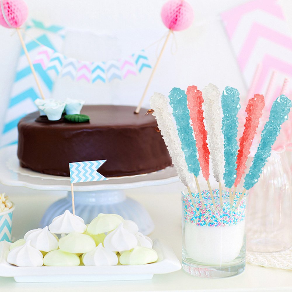 Espeez Extra Large Rock Candy Sticks – 24 Assorted Lollipops for Weddings & Buffets