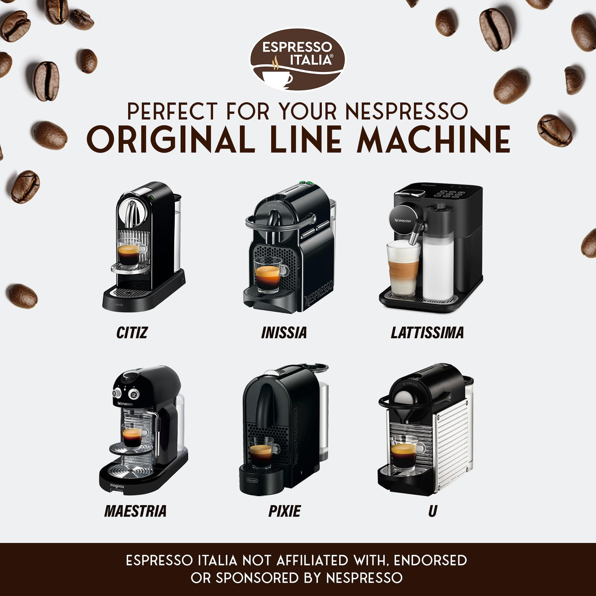 Espresso Italia Nespresso-Compatible Capsules – 100 Count Variety Pack | Italian Espresso Pods