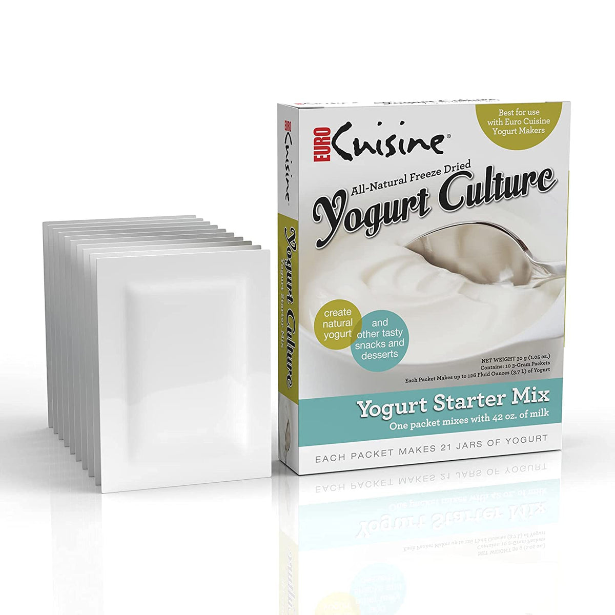 Euro Cuisine All Natural Yogurt Culture Starter – 2-Pack for Home Yogurt