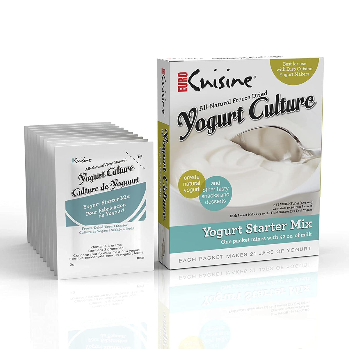 Euro Cuisine All Natural Yogurt Culture Starter – 2-Pack for Home Yogurt