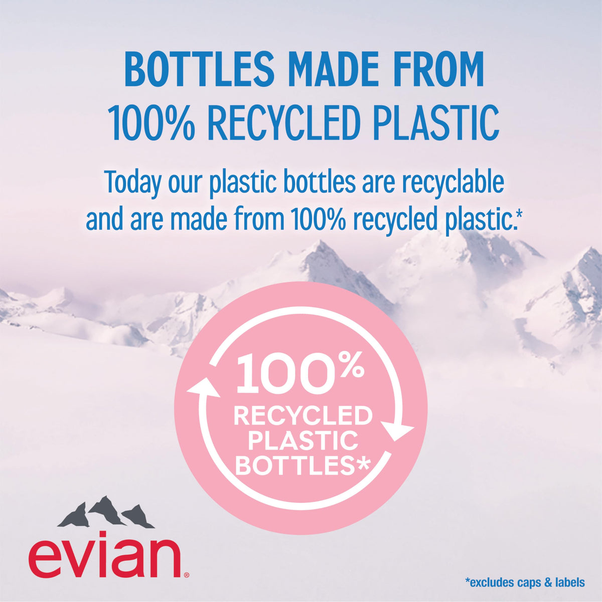 Evian Natural Spring Water 1 L Bottle (12 Pack) | Alpine Purity & Balanced Hydration