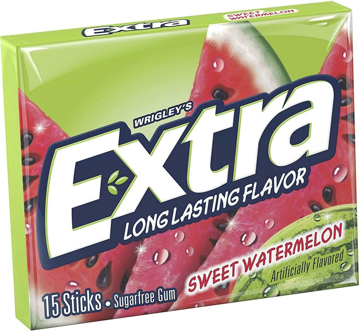 Extra Sweet Watermelon Sugarfree Gum – 12 Pack (15 Sticks Each) | Sugar-Free Flavor