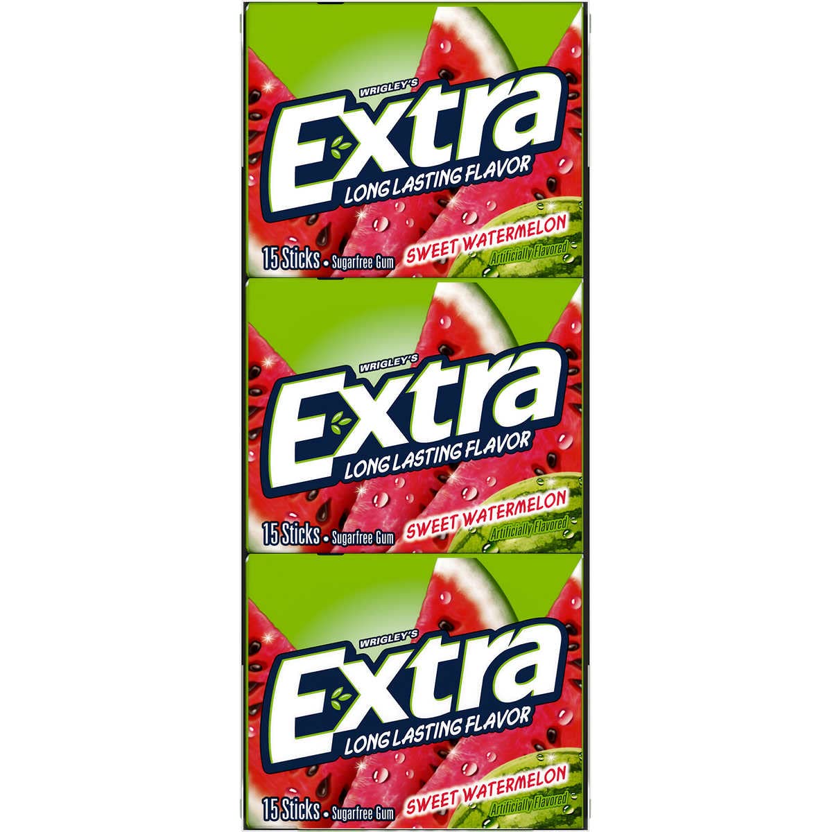 Extra Sweet Watermelon Sugarfree Gum – 12 Pack (15 Sticks Each) | Sugar-Free Flavor