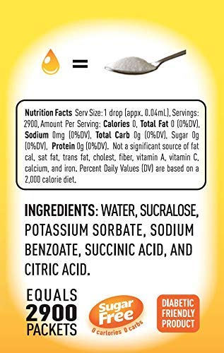 EZ-Sweetz Concentrated Liquid Sucralose — 4oz Glass Bottle + 2-Pack (2900 Servings)