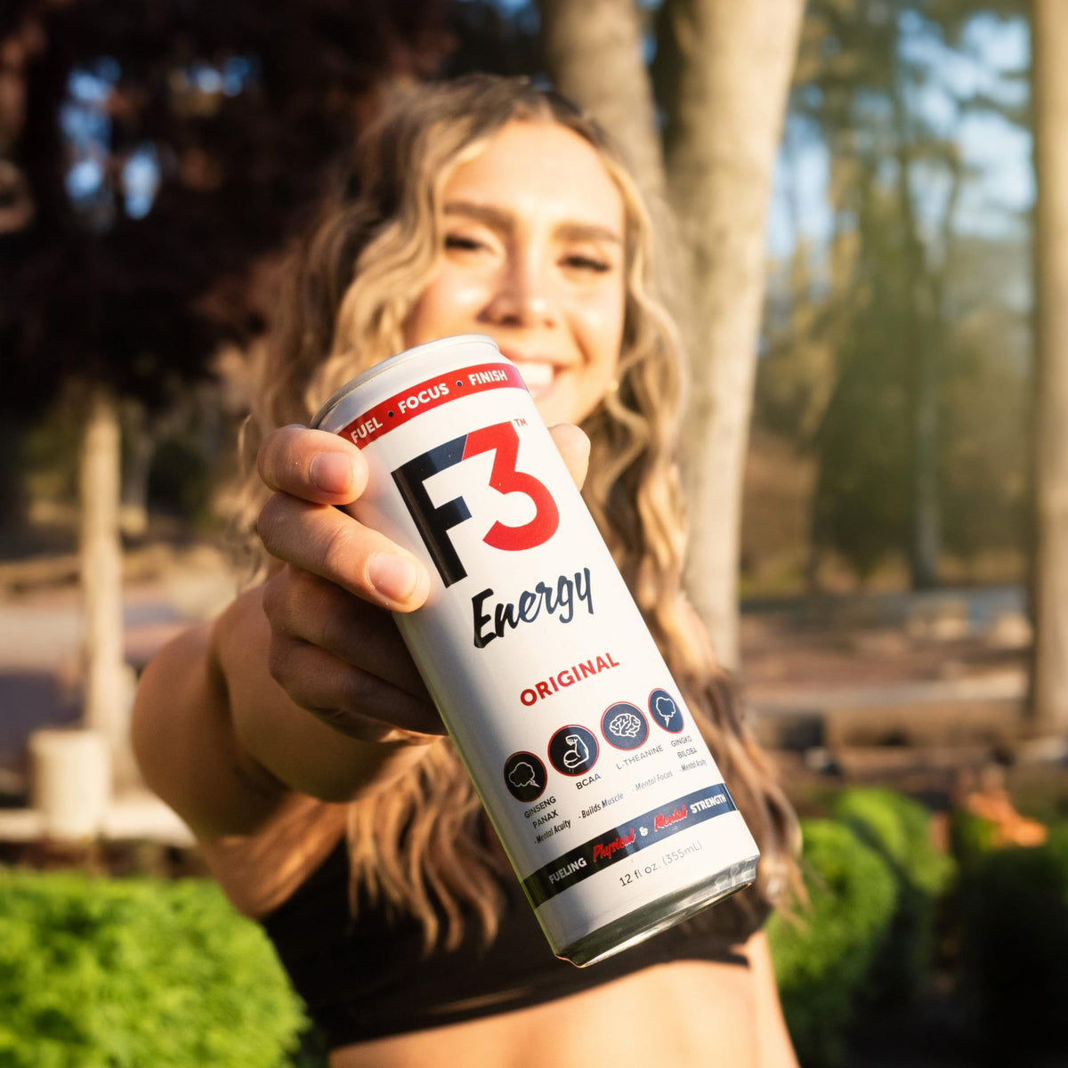 F3 Energy Drink Variety Pack – BCAA, Panax Ginseng & Ginkgo for Focus & Recovery (12 Pack)