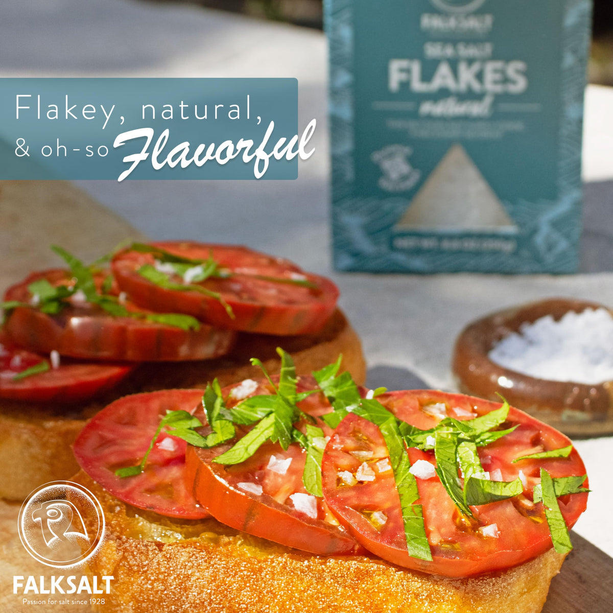 Falksalt Natural Sea Salt Flakes – Light, Crunchy Gourmet Finishing Salt (1.32 lb)