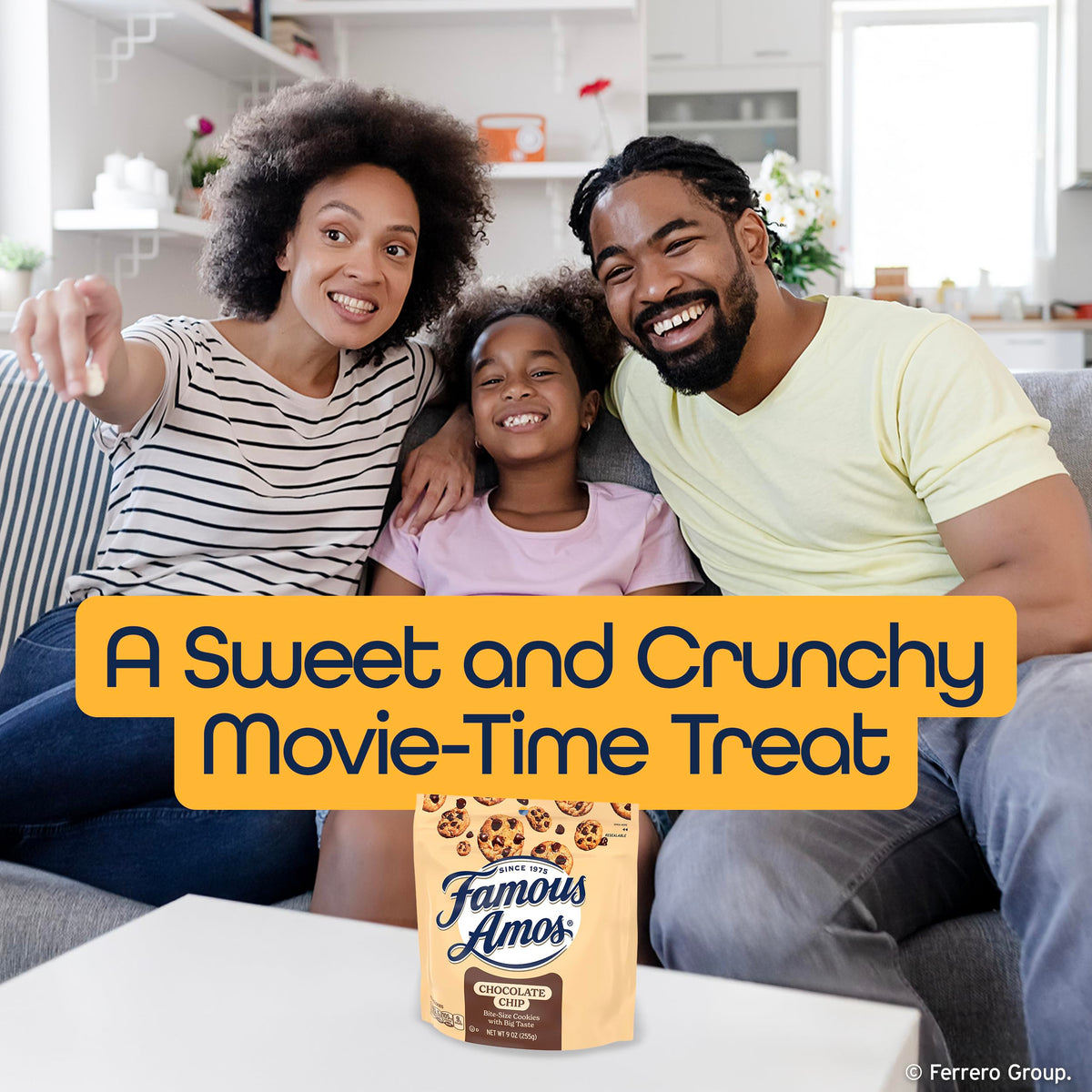 Famous Amos Classic Chocolate Chip Cookies – Bite-Size, Resealable 9 oz Bag, 8-Pack