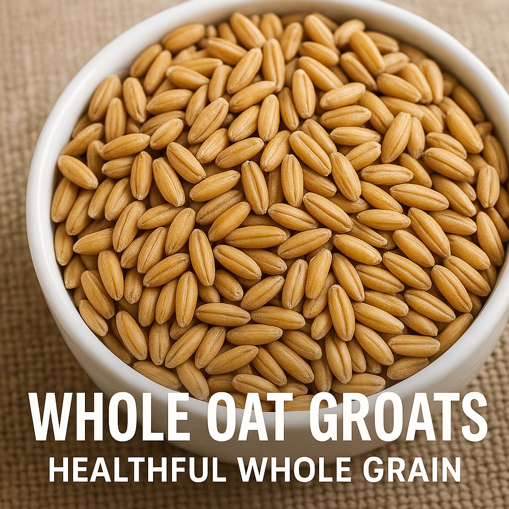 Farmer Bob's Oat Groats – USDA Organic, Glyphosate-Free, Gluten-Free, Non-GMO, 5lb Resealable Bulk Bag