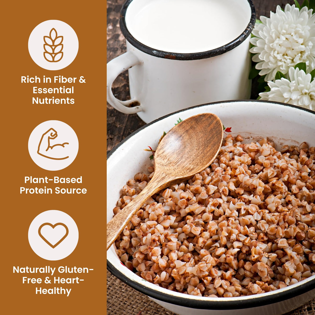 Farmer Bob's Organic Hulled Buckwheat Groats – 5 lb Bulk Bag | Gluten-Free, USDA Organic
