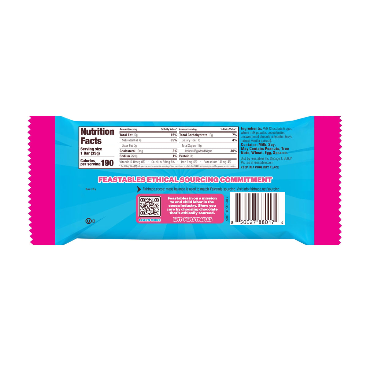 Feastables MrBeast Milk Chocolate Bar — 24 Count Full Size, Creamy & Fairtrade Cocoa