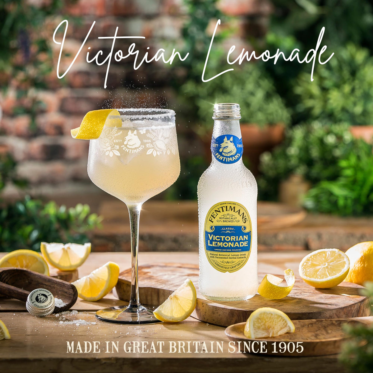 Fentimans Sparkling Victorian Lemonade – All-Natural, Botanically Brewed Lemon Soda (9.3 fl oz, Pack of 12)
