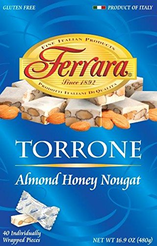 Ferrara Torrone Candy – 40-Count Almond Nougat, Made in Italy