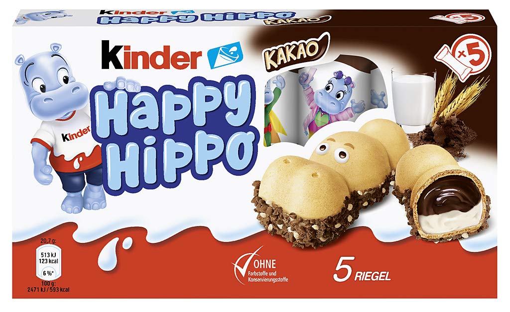 Kinder Happy Hippo 5 Piece, 3.5 oz – Pack of 10 | Ferrero