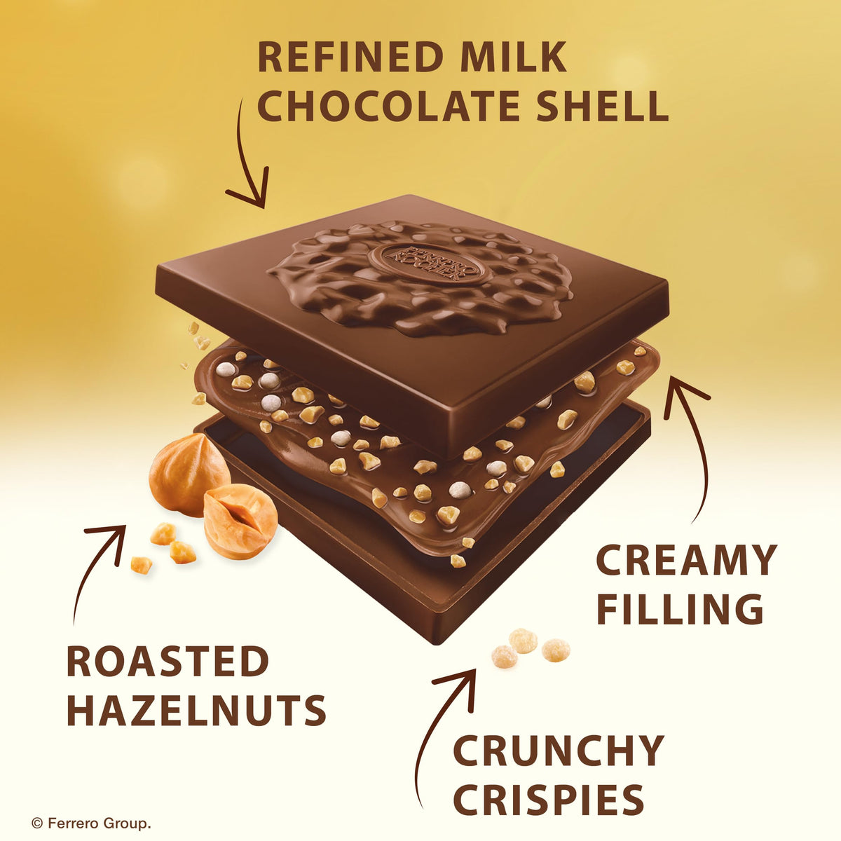 Ferrero Rocher Premium Milk Hazelnut Chocolates – 60-Count Gift Pack, Individually Wrapped