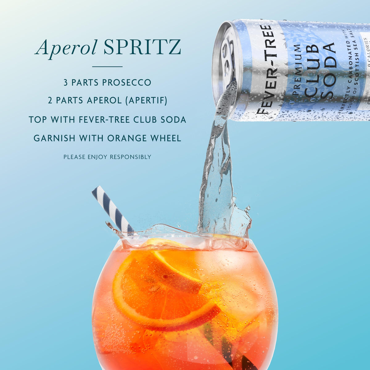 Fever-Tree Club Soda – Premium Zero-Calorie Mixer, 24 x 5.1 fl oz Cans