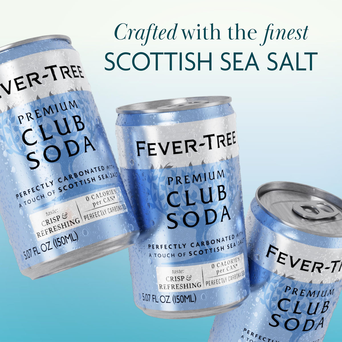 Fever-Tree Club Soda – Premium Zero-Calorie Mixer, 24 x 5.1 fl oz Cans