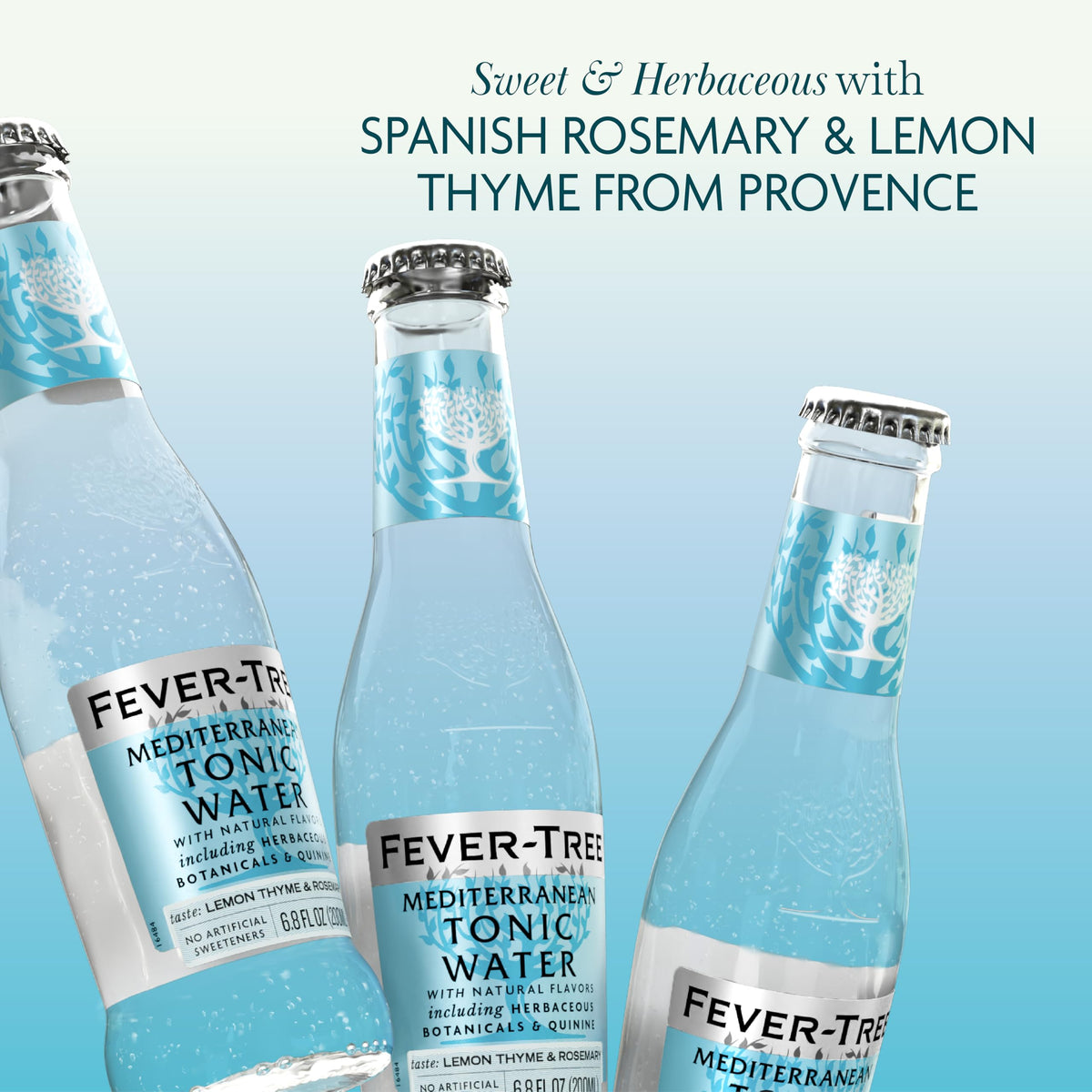 Fever-Tree Mediterranean Tonic Water – Premium Mixer, 24 x 6.8 oz, Naturally Sourced & Non-GMO
