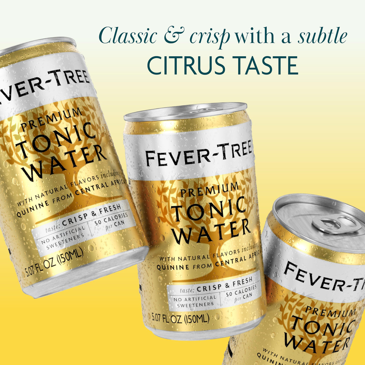 Fever-Tree Tonic Water – Premium Mixer for Cocktails & Mocktails, 24 x 5.1 oz, Naturally Sourced, Non-GMO