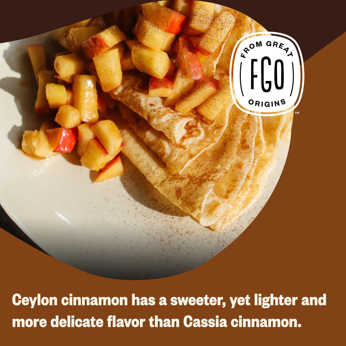 FGO Organic Ceylon Cinnamon Powder – 8oz, True Sri Lankan Cinnamon, USDA Organic & Non-GMO