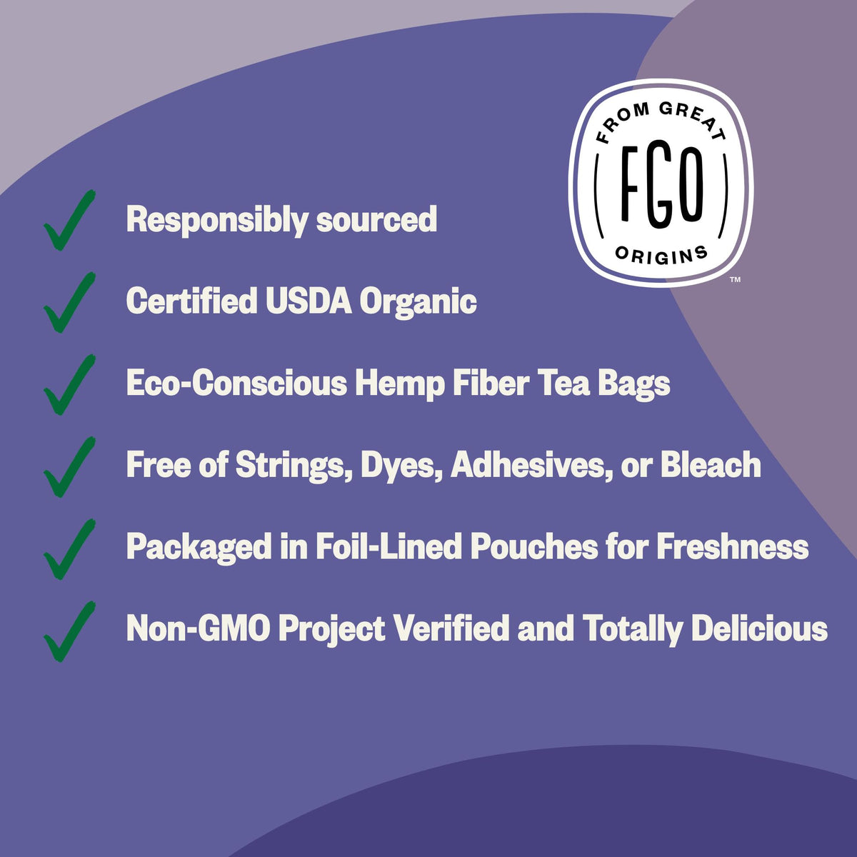 FGO Organic Earl Grey Black Tea – 100 Eco-Conscious Bags, Resealable Pack (Pack of 1)