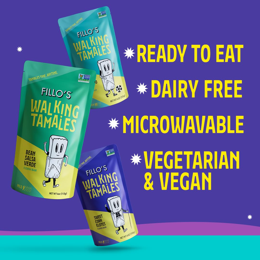 Fillo’s Tamales Variety Pack (7 Pack) – Ready-to-Eat, Gluten-Free, Vegan, Non-GMO