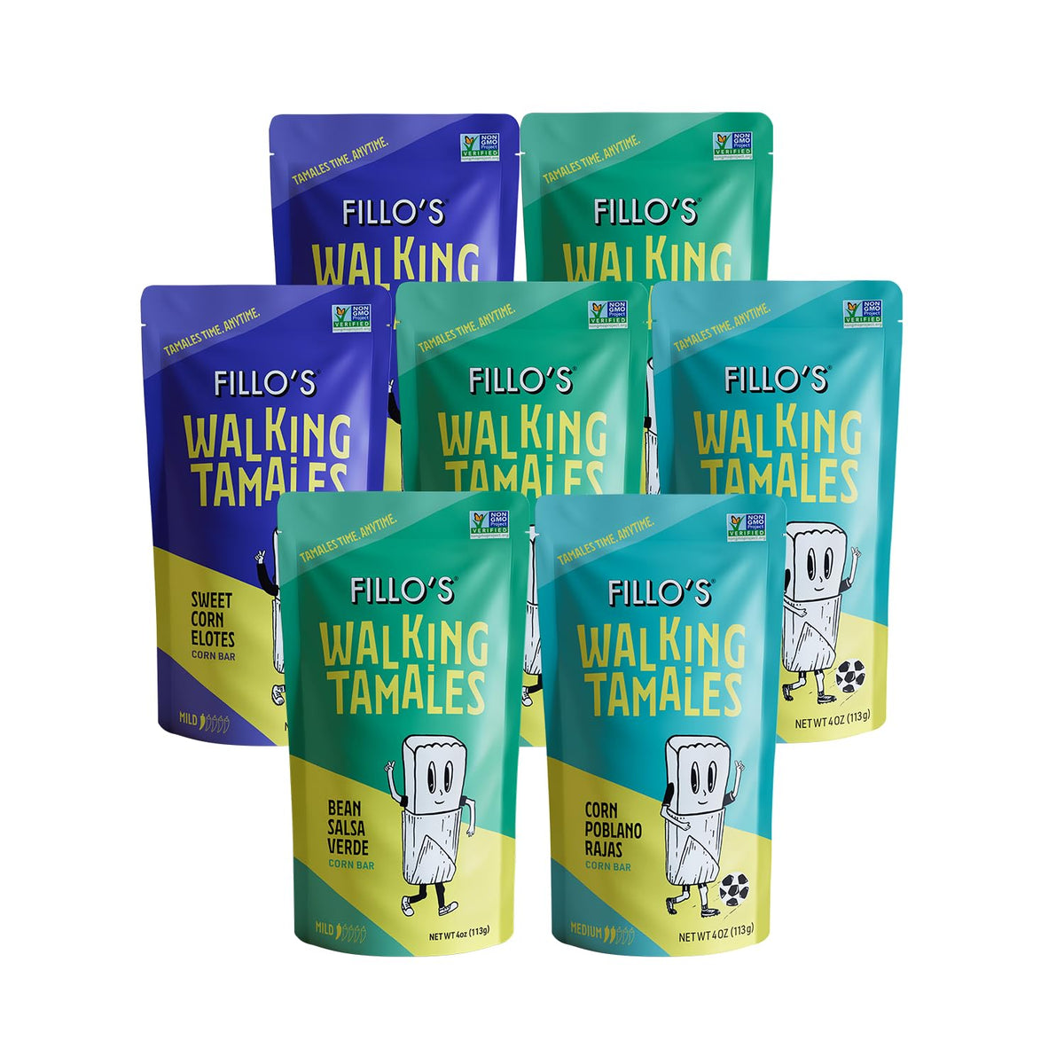 Fillo’s Tamales Variety Pack (7 Pack) – Ready-to-Eat, Gluten-Free, Vegan, Non-GMO