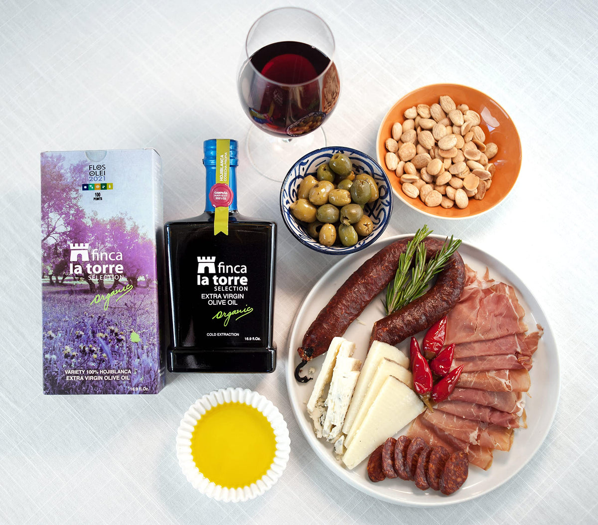 Finca La Torre Hojiblanca Organic Olive Oil - Extra Virgin Cold Pressed from Malaga, Spain - 500 ml
