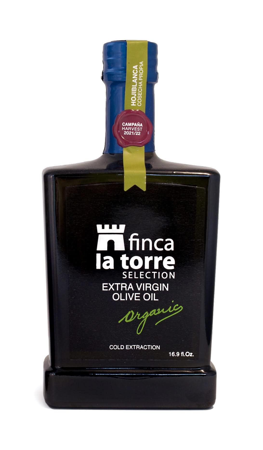 Finca La Torre Hojiblanca Organic Olive Oil - Extra Virgin Cold Pressed from Malaga, Spain - 500 ml