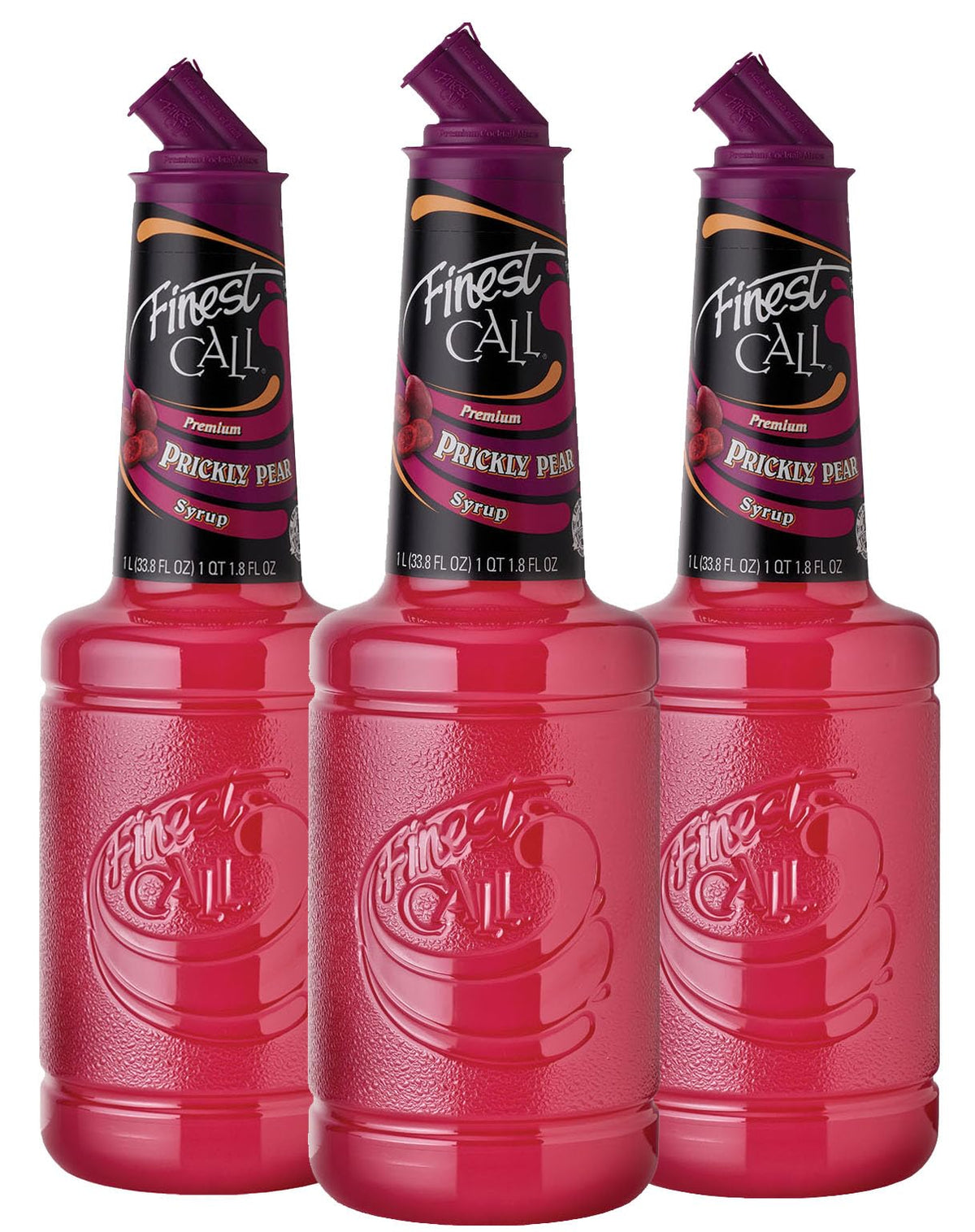 Finest Call Prickly Pear Syrup Drink Mix – 3 x 1L Bottles (33.8 oz) | Premium Cocktail Syrup