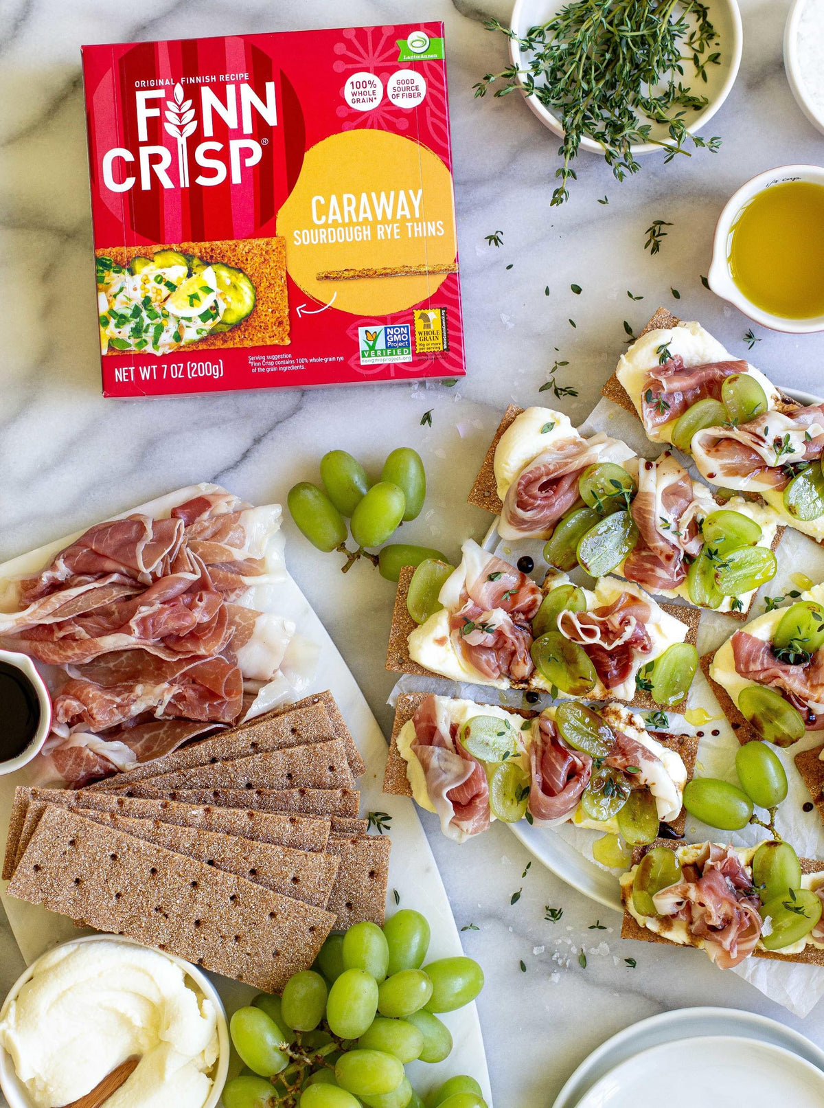 Finn Crisp Caraway Sourdough Rye Thins – 7 oz Boxes (Pack of 9)