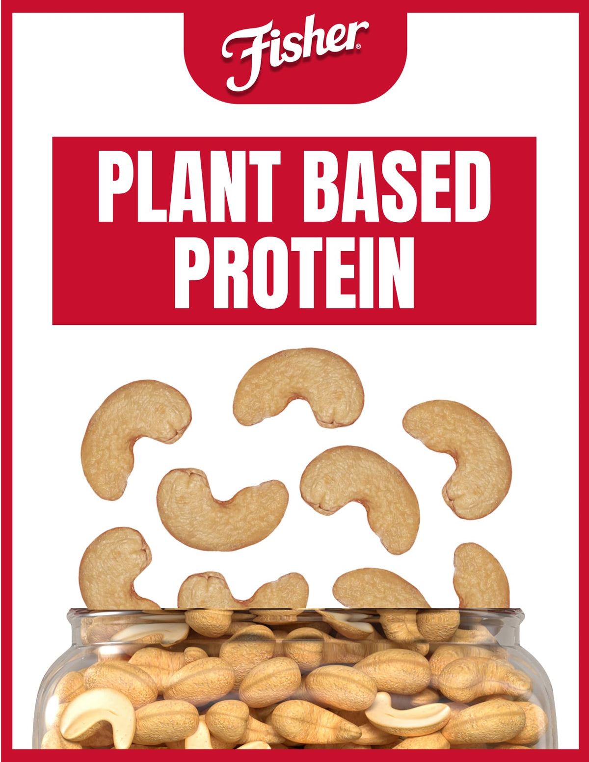 Fisher Oven Roasted Never Fried Whole Cashews — 24 oz, Sea Salt, No Oil