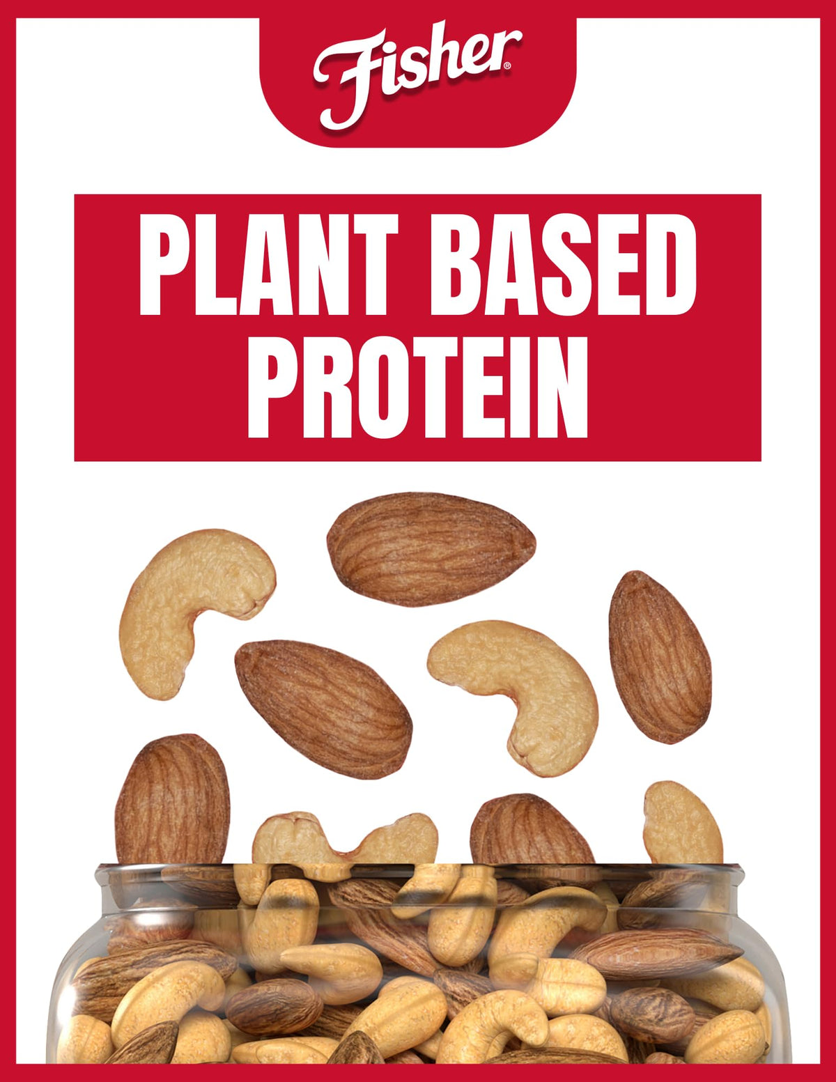 Fisher Oven Roasted Never Fried Almond & Cashew Blend - 24 oz | No Oil, Non-GMO, Gluten Free