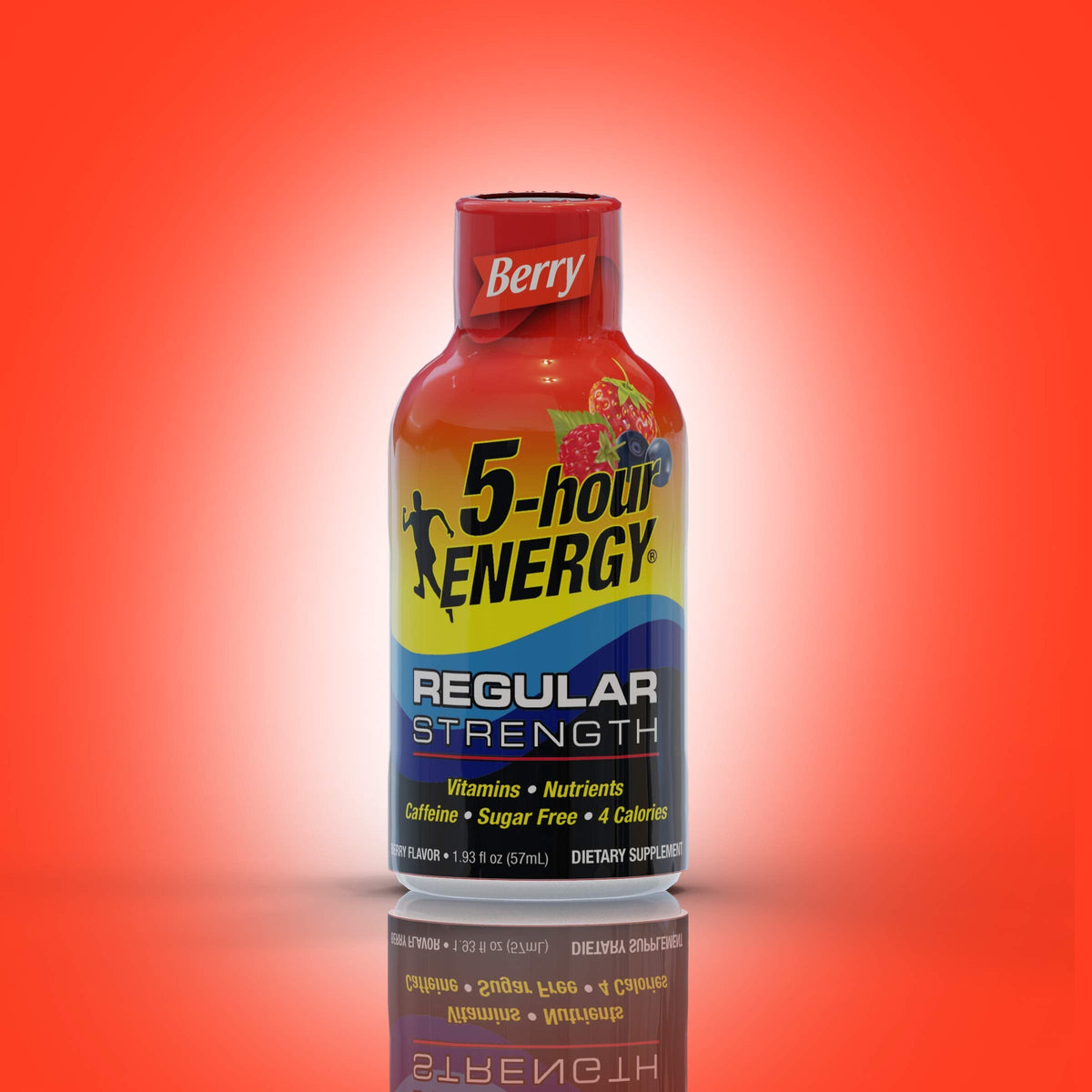 5-hour ENERGY Shot Berry Regular Strength – 1.93 oz, 48 Pack | Zero Sugar, Low Calorie Energy