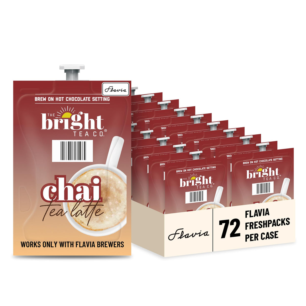 Flavia Bright Tea Co. Chai Tea Latte Freshpacks for Flavia Brewers – 72-Count