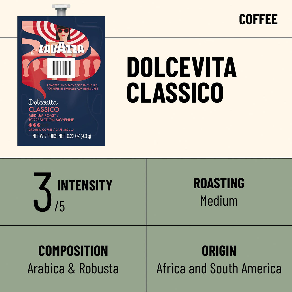 Flavia Lavazza Dolcevita Classico Freshpacks – 76-Count, Medium Roast for Flavia Brewers