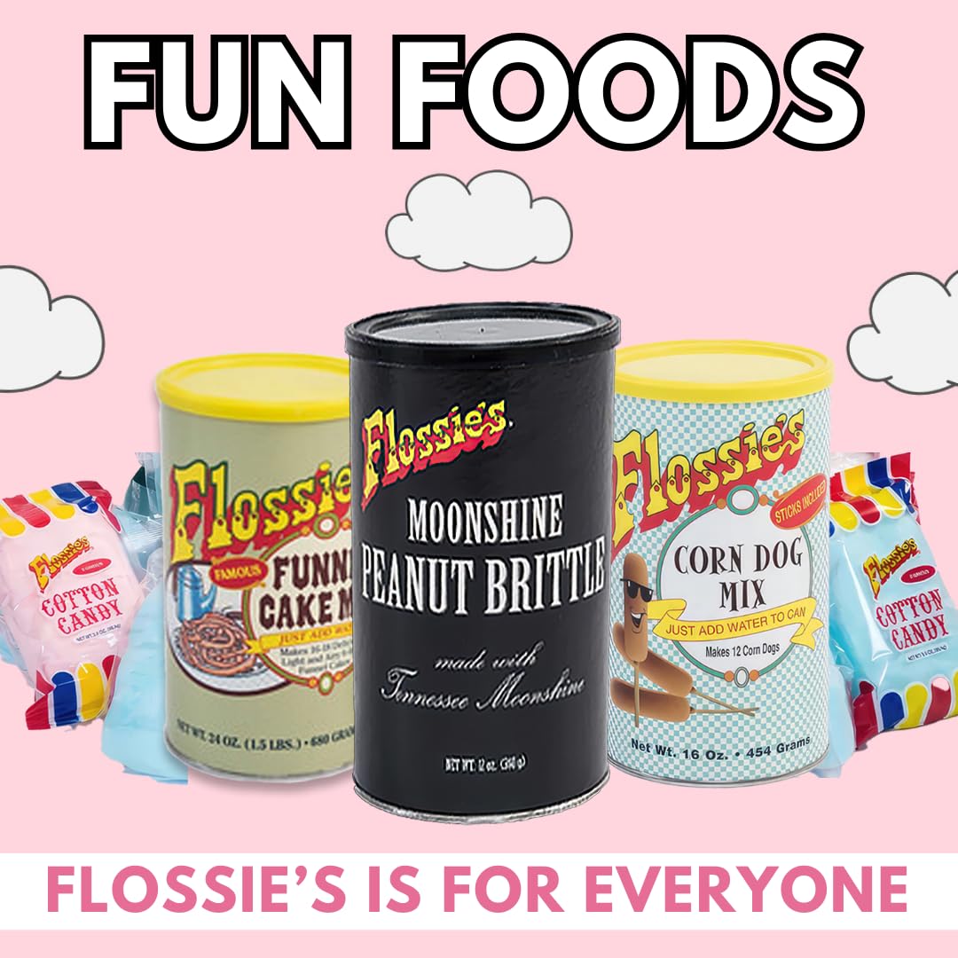 Flossie’s Famous Cotton Candy – Berry Blueberry & Strawberry, Light & Fluffy, 20-Pack