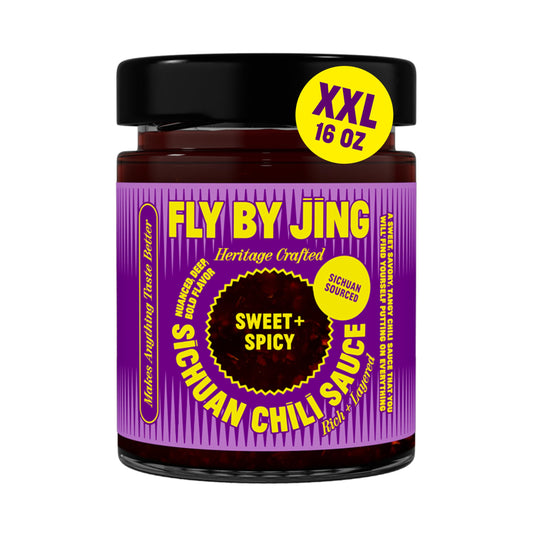 FLYBYJING XL Sweet + Spicy Sichuan Chili Sauce – 16oz vegan, all-purpose drizzle