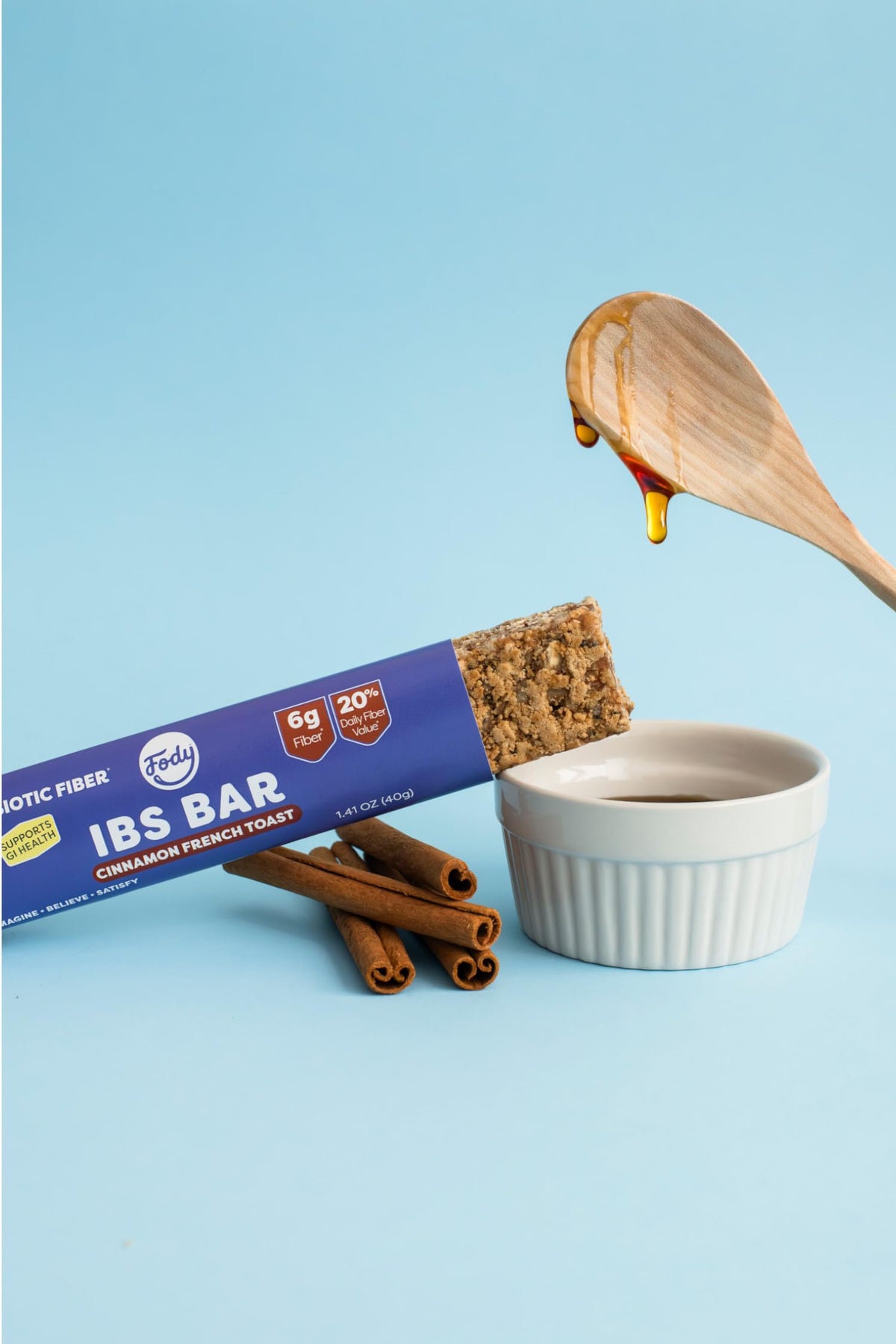 Fody Cinnamon French Toast IBS Snack Bars — 12 Pack, Low FODMAP, Lactose Free, Gluten Free