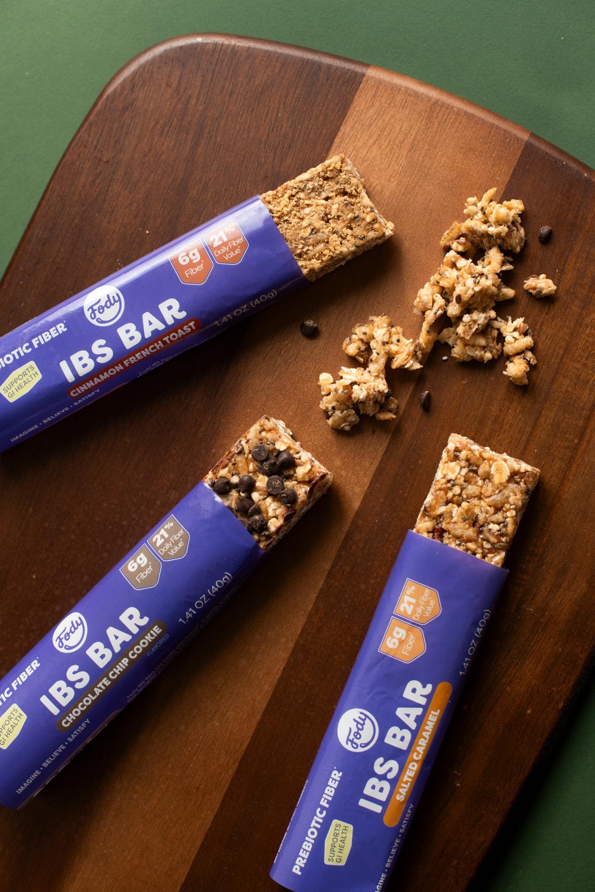 Fody Cinnamon French Toast IBS Snack Bars — 12 Pack, Low FODMAP, Lactose Free, Gluten Free
