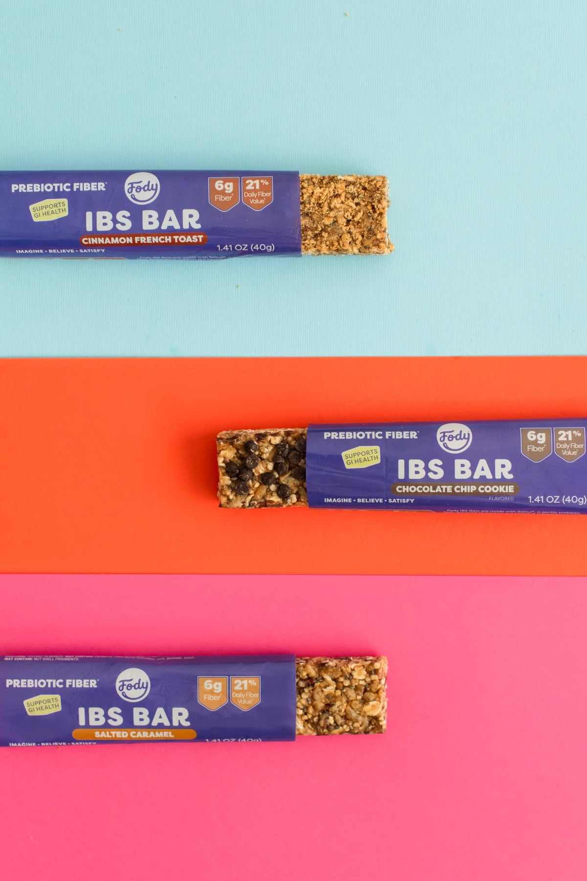Fody Cinnamon French Toast IBS Snack Bars — 12 Pack, Low FODMAP, Lactose Free, Gluten Free