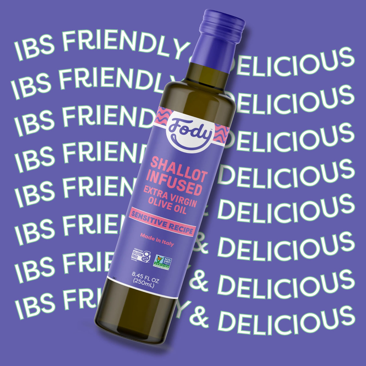 Fody Shallot Infused Olive Oil – Low FODMAP, Gut-Friendly, 8.45 oz