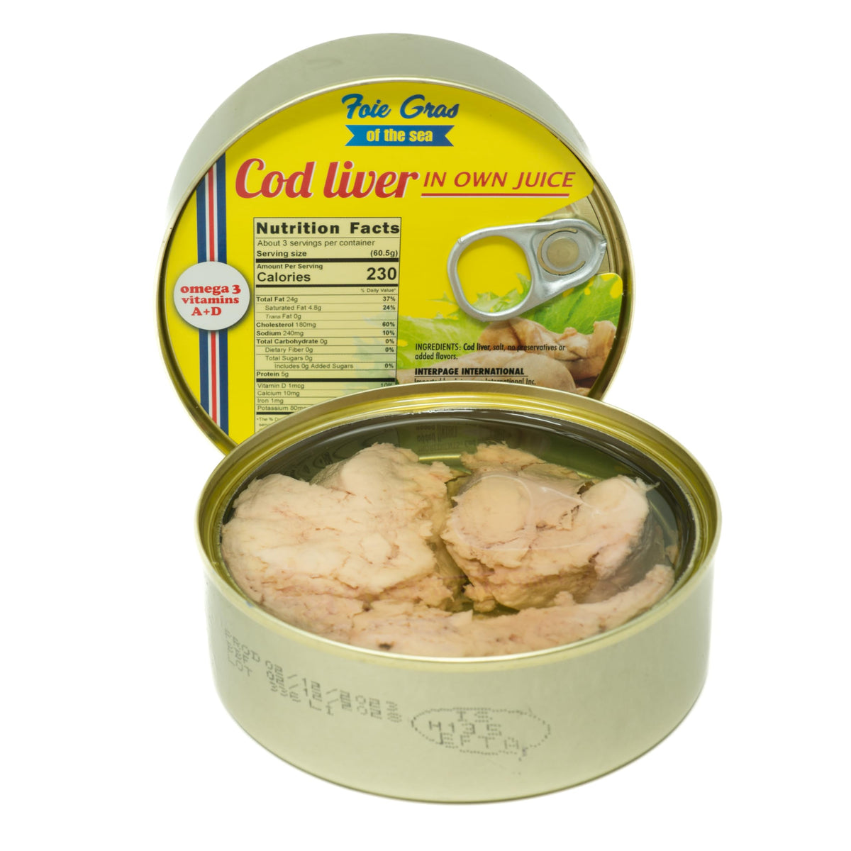 Foie Gras of the Sea: Icelandic Wild-Caught Cod Liver in Own Oil – 7.1 oz Pack of 5 | Natural Omega-3 & Vitamins A/D