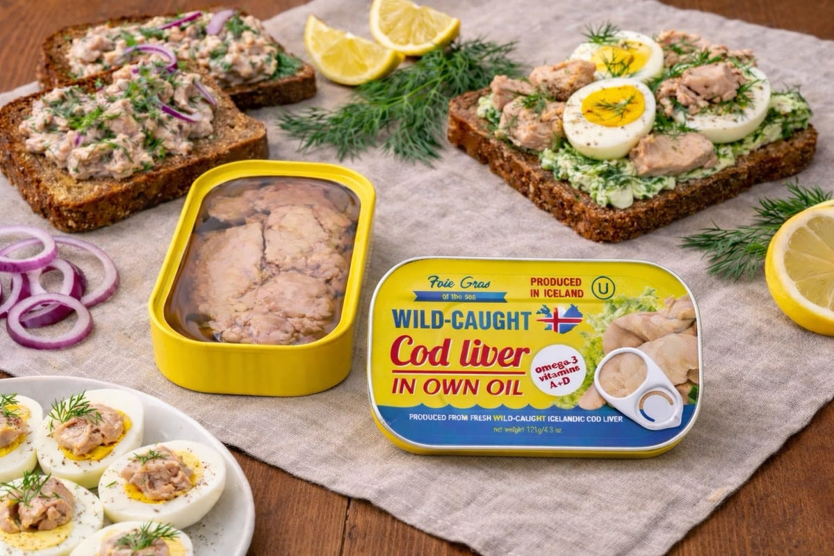 Foie Gras of the Sea Icelandic Cod Liver – Wild-C caught, Canned in Own Oil, 4.3 oz (Pack of 12) – Kosher
