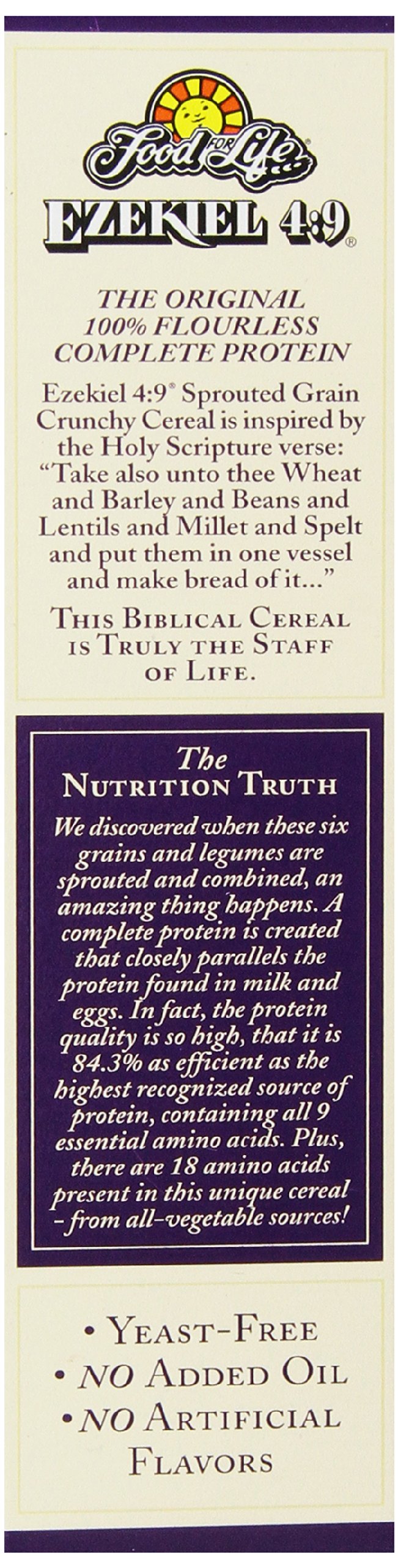 Food For Life Ezekiel 4:9 Cinnamon Raisin Sprouted Grain Cereal, Organic, 16 oz Boxes (Pack of 6)