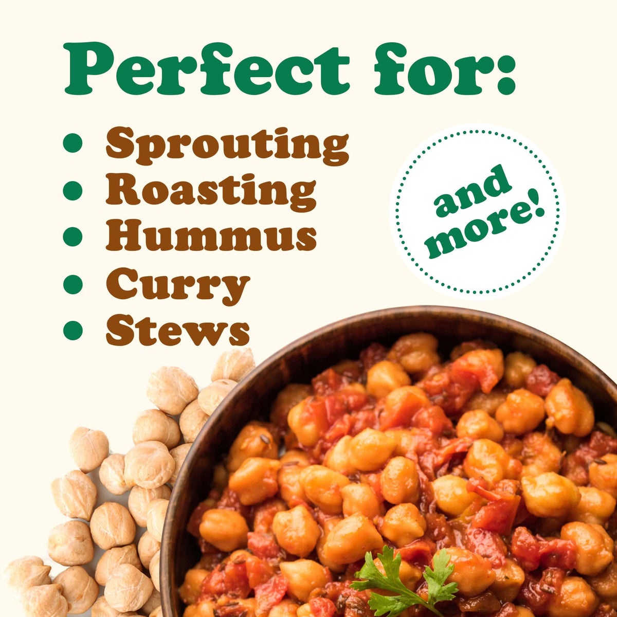 Food to Live Organic Garbanzo Beans 15 lb Bulk – Dried Chickpeas Non-GMO Kosher Raw Sproutable