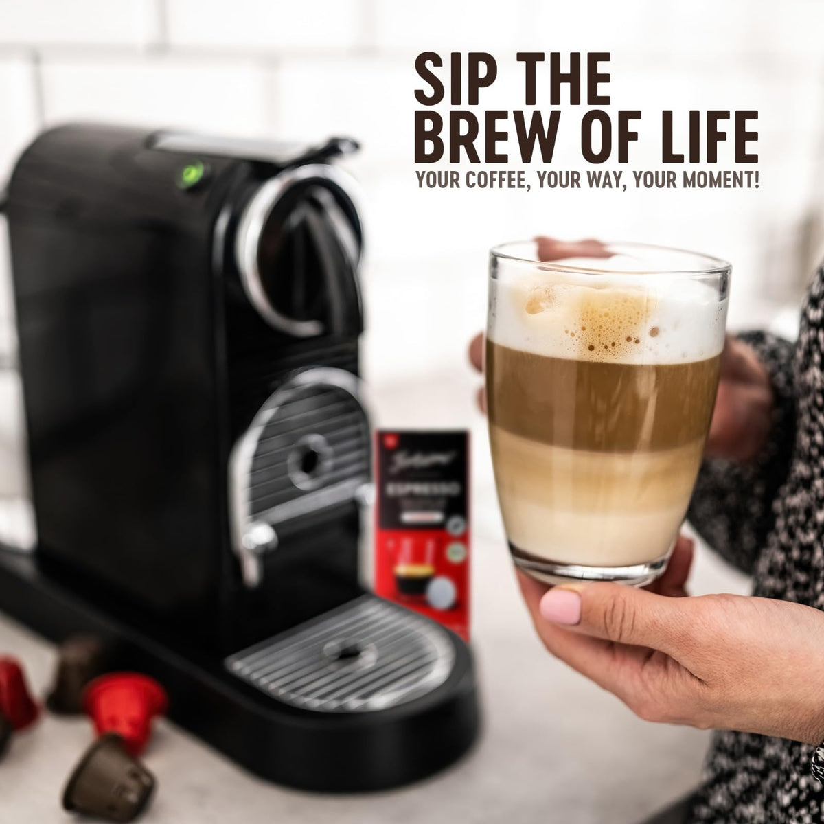 Fortisimo CAPSUCUP Espresso Pods Variety Pack - 100 Count - Nespresso OriginalLine Compatible