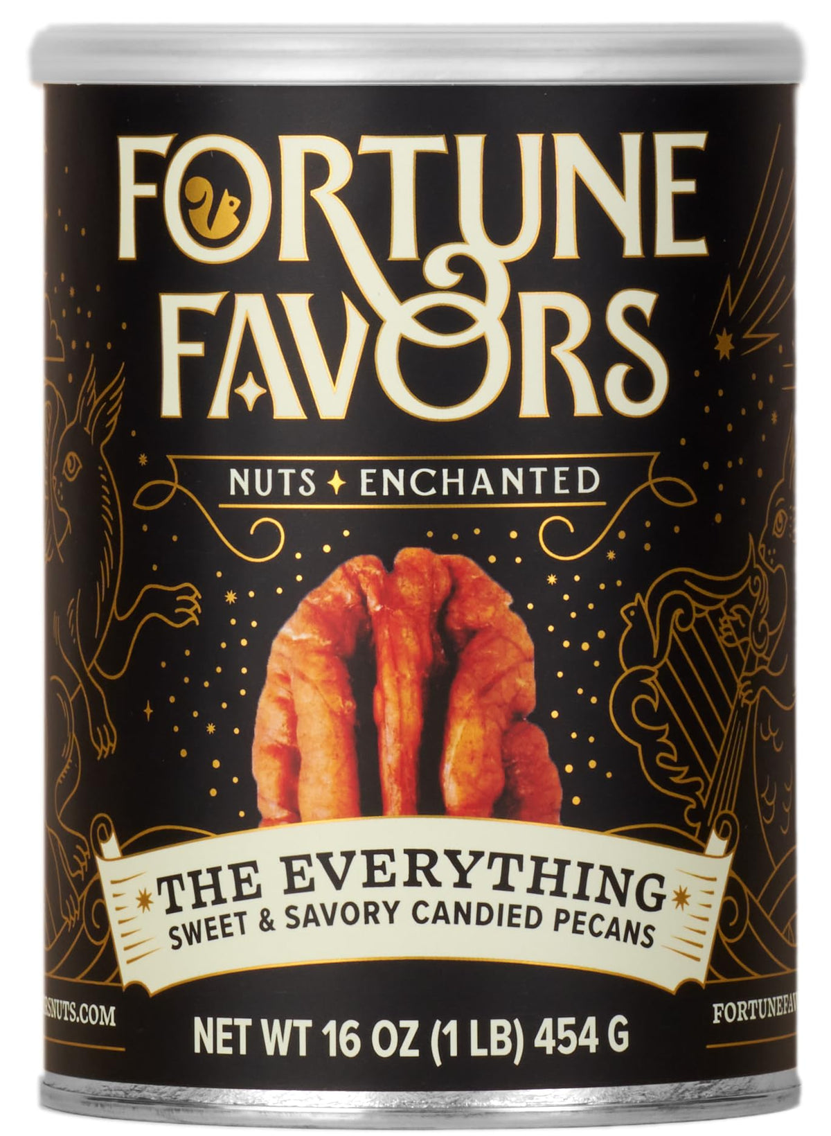 Fortune Favors Candied Pecans – Sweet & Salty Everything, 16oz, Small-Batch, USA-Grown